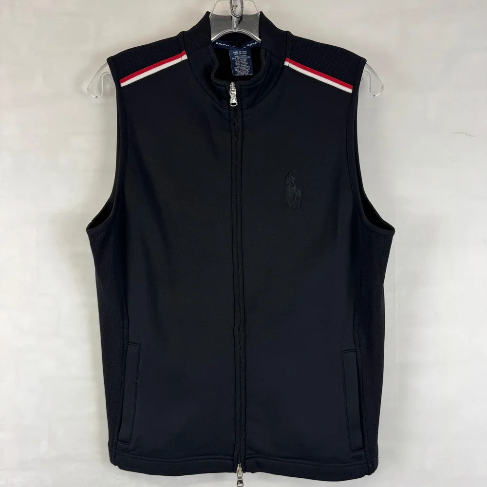 Ralph‎ Lauren Golf Black Full Zip Performance Vest Size L